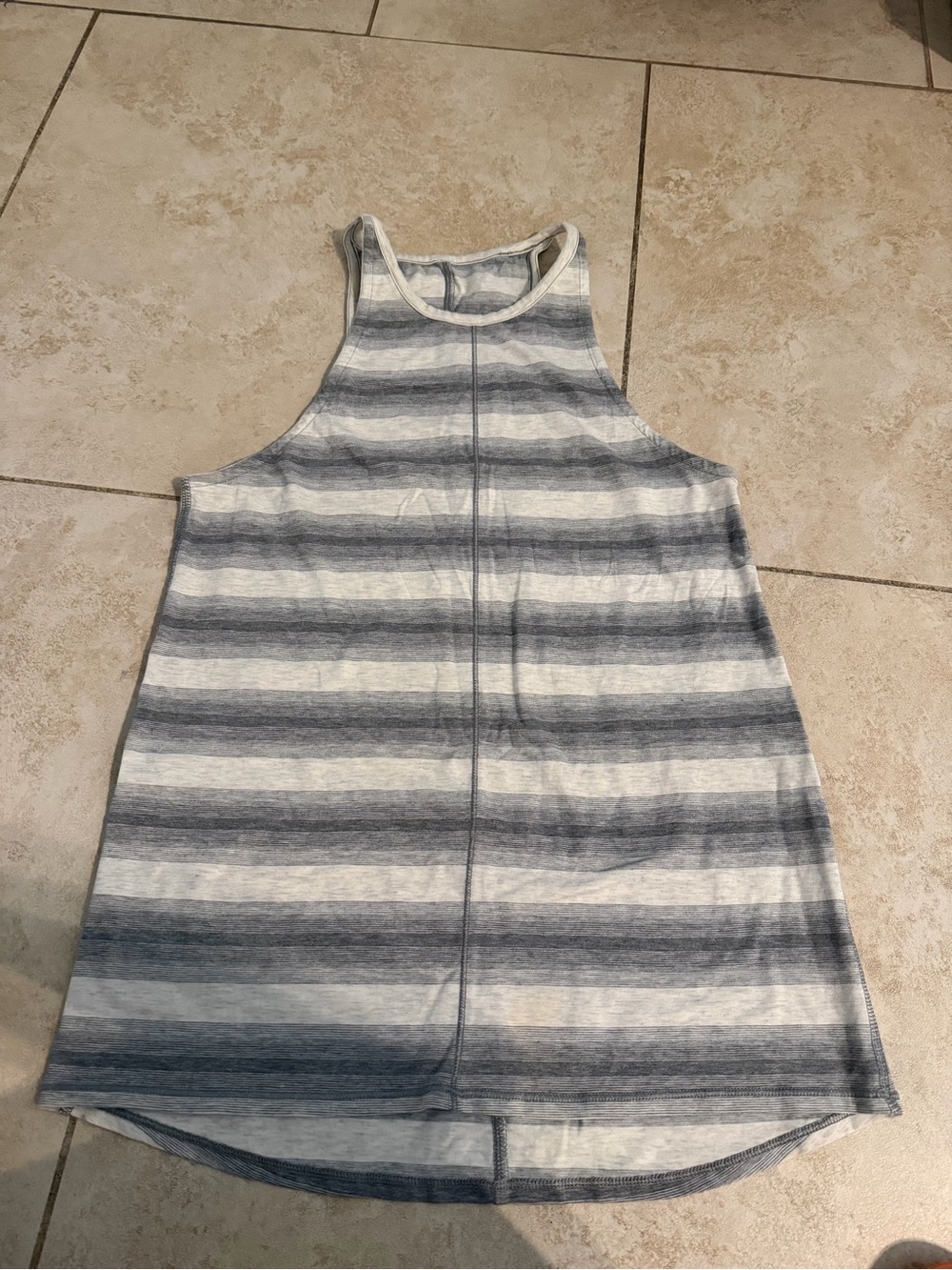 Lululemon size 4 Pima cotton heathered stripes tank top